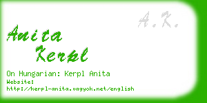 anita kerpl business card